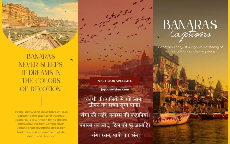 Banaras Captions for Instagram in Hindi – Sacred & Sweet Lines Banaras Captions for Instagram in Hindi